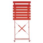 Bolero Red Pavement Style Steel Chairs (Pack of 2) - Image 3