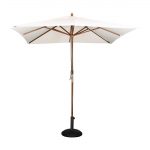 Bolero Square Pulley Parasol 2.5m Wide Cream