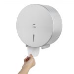 Jantex Stainless Steel Jumbo Roll Tissue Dispenser - Image 3