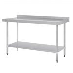 Vogue Stainless Steel Table with Upstand 1500mm