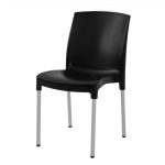 Stacking Bistro Side Chairs Black (4 Pack) - Image 4