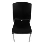 Stacking Bistro Side Chairs Black (4 Pack) - Image 5