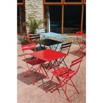 Bolero Red Pavement Style Steel Chairs (Pack of 2) - Image 8