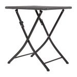 Bolero Square PE Wicker Folding Table Black 600mm - Image 3