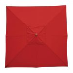 Bolero Square Parasol 2.5m Diameter Red - Image 5