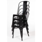 Bolero Bistro Steel Side Chairs Black (Pack of 4) - Image 13