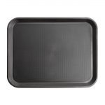 Olympia Kristallon Tray with Non-Slip Silicone Surface Black 405mm - Image 3