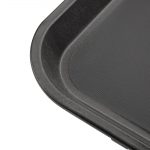 Olympia Kristallon Tray with Non-Slip Silicone Surface Black 405mm - Image 4