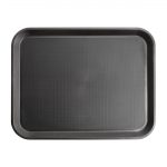 Olympia Kristallon Tray with Non-Slip Silicone Surface Black 455mm - Image 3
