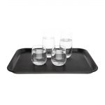 Olympia Kristallon Tray with Non-Slip Silicone Surface Black 455mm - Image 8