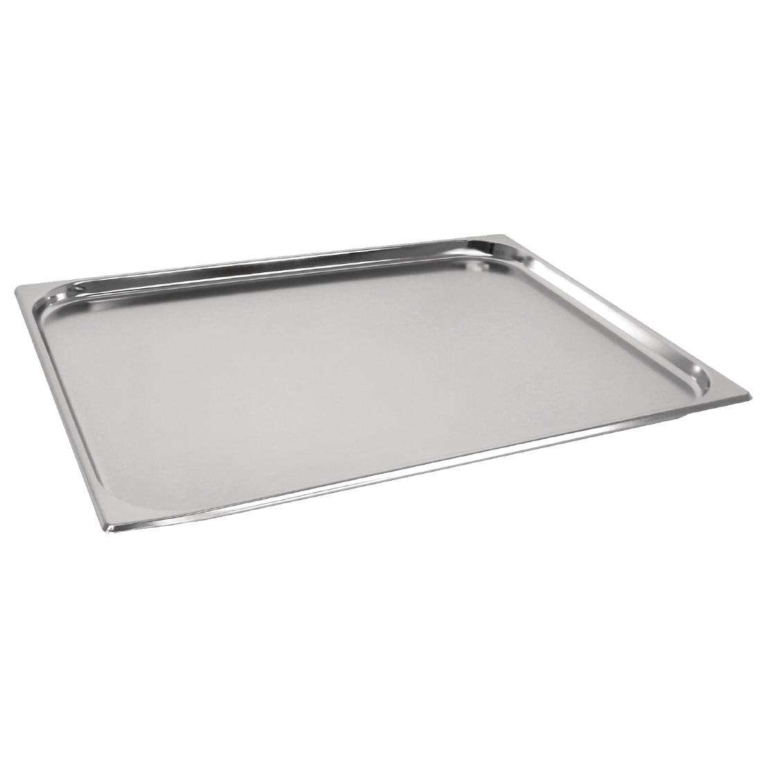 gm316_vogue-gn.jpg Vogue Stainless Steel 2/1 Gastronorm Tray 20mm - Image 1