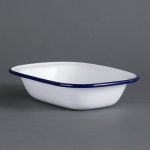 Olympia Enamel Rectangular Pie Dishes 180x135mm (6 Pack)