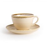 Olympia Kiln Cappuccino Saucer Sandstone 160mm (Pack of 6) - Image 2