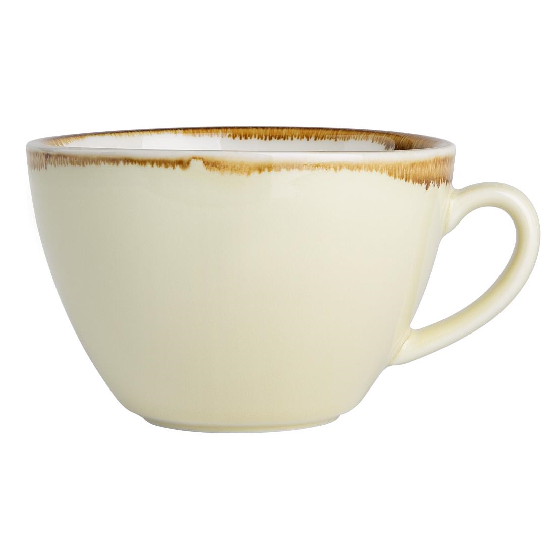 gp332_npi24-1.jpg Olympia Kiln Cappuccino Cups Sandstone 340ml (6 Pack) - Image 1
