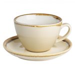 Olympia Kiln Cappuccino Cups Sandstone 340ml (6 Pack) - Image 3