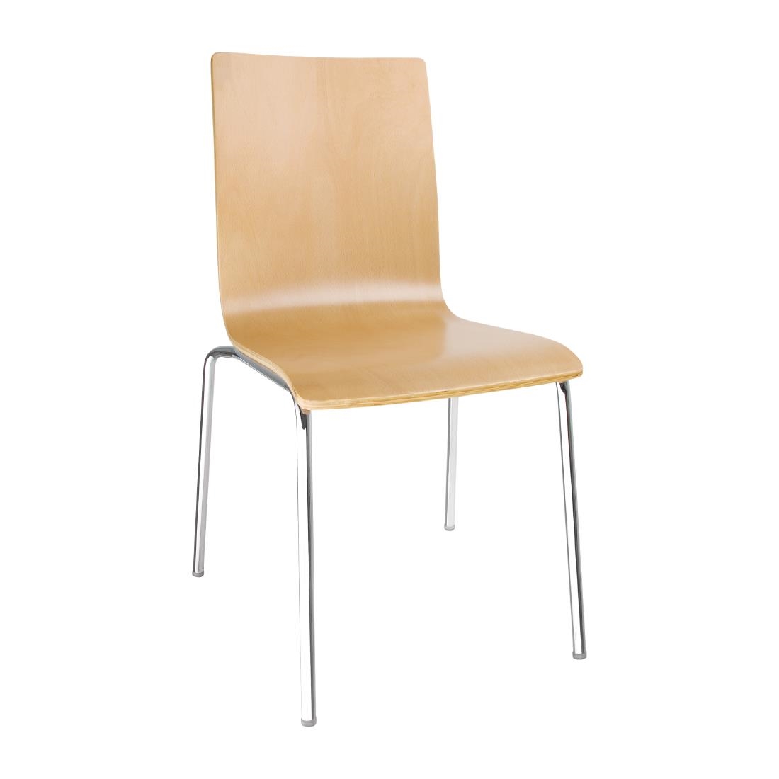 gr342_beechright.jpg GR342 - Bolero Square Back Sidechair (Natural Finish) (Pack 4) - Image 1