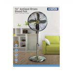 Status 16" Oscillating Antique Brass Stand Fan - Image 2