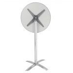 Bolero Round Flip Top Poseur Table Stainless Steel 600mm - Image 7
