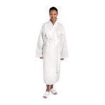 Mitre Essentials Honeycomb Bathrobe White Medium - Image 3