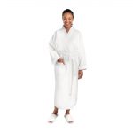 Mitre Essentials Honeycomb Bathrobe White Medium - Image 4