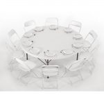 Bolero Round PE Centre Folding Table White 6ft - Image 6