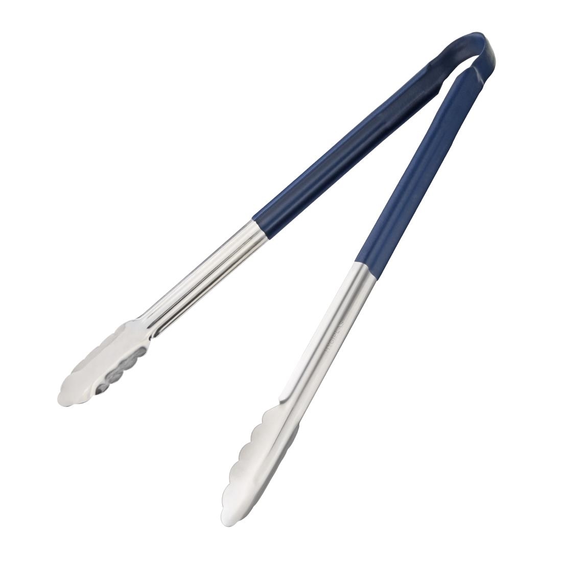 hc849_servingtongblue1.jpg Hygiplas Colour Coded Serving Tong Blue - 405mm - Image 1