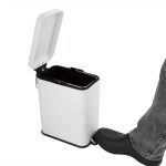 Jantex Slim Pedal Bin White 5Ltr - Image 6