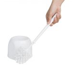 Nisbets Essentials Round Toilet Brush & Holder - White - Image 3