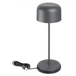 Olympia Siena Table Lamp Round Dome Grey 300mm - Image 2