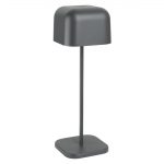Olympia Lucca Table Lamp Squared Dome Grey 300mm