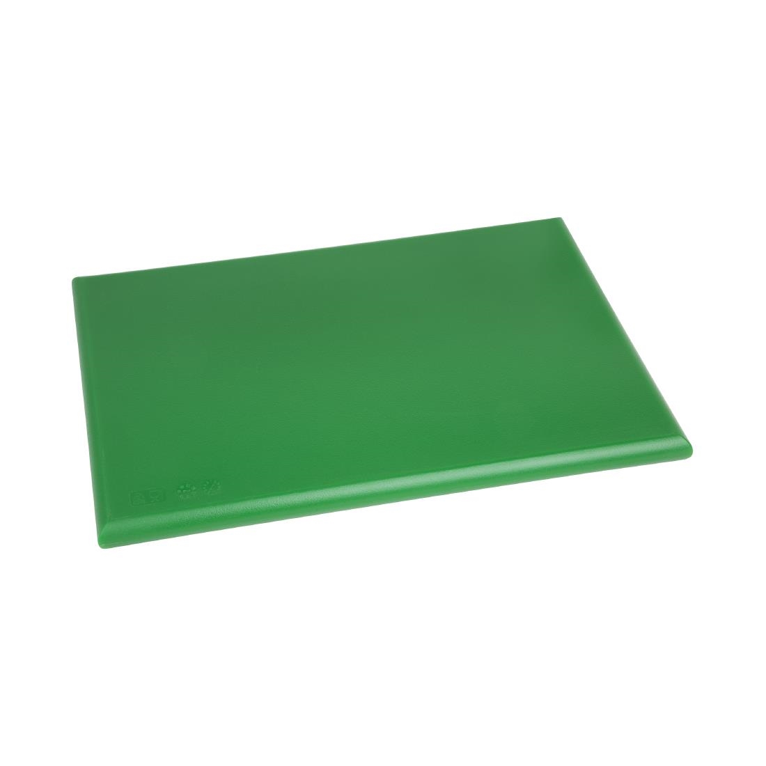 j037_choppingboardgreen1.jpg Hygiplas Thick High Density Green Chopping Board Standard 450x300x25mm - Image 1