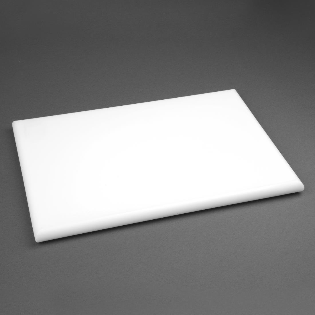 j038_choppingboardwhite1.jpg Hygiplas Thick High Density White Chopping Board Standard 450x300x25mm - Image 1