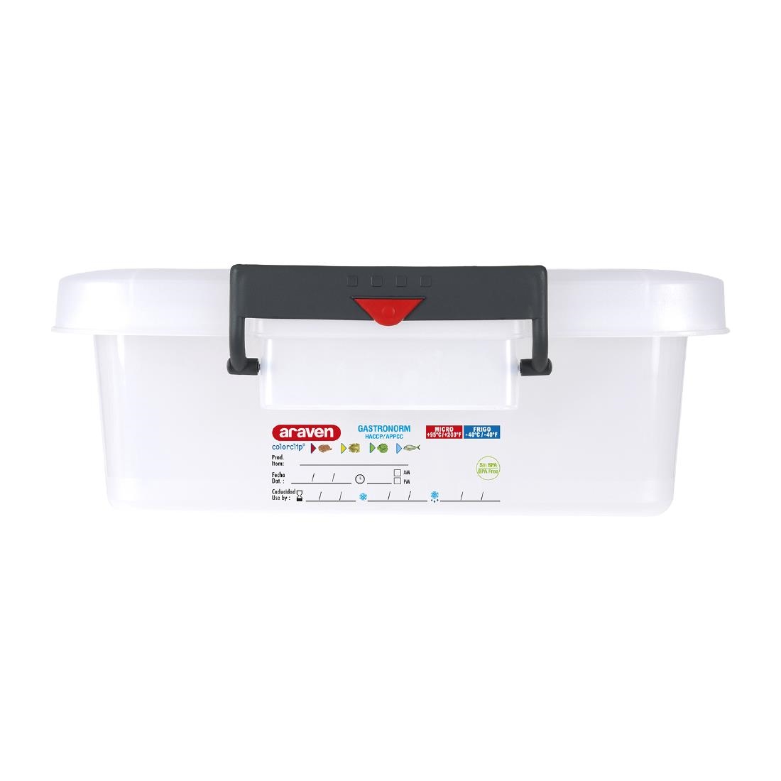 j243_upd24-1.jpg Araven Polypropylene Food Storage Container with Colour Clips 30Ltr - Image 1