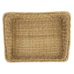 Olympia Polywicker Rectangular Display Basket Light Brown 525x385mm - Image 3