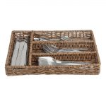 Olympia Polywicker Cutlery Organiser Dark Brown 340x250mm - Image 6