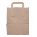 Fiesta Recyclable Flat Handle Brown Paper Bags Medium (250 Pack) - Image 4