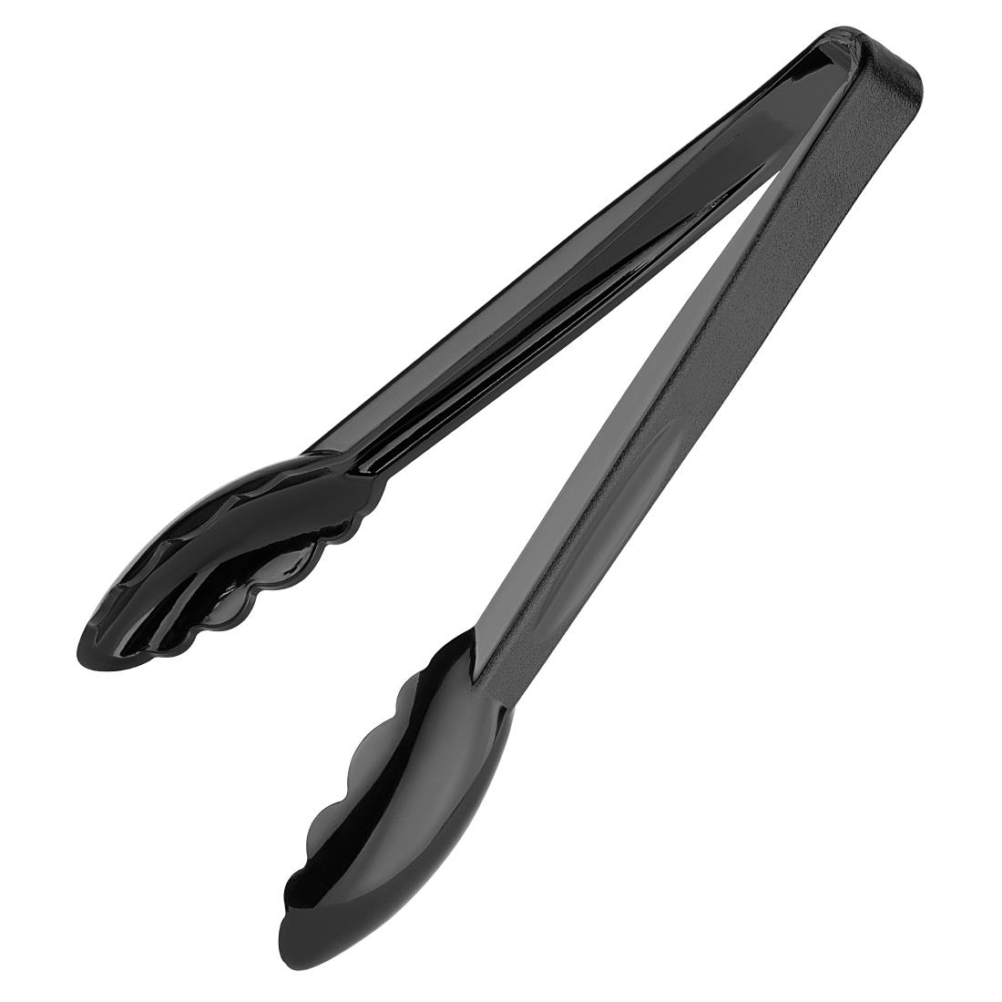 ja903_npi24-1.jpg Nisbets Essentials 9" Polycarbonate Tongs Black (6 Pack) - Image 1