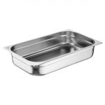 Nisbets Essentials Stainless Steel Gastronorm Tray 1/1 100mm (3 Pack)