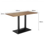 Bolero Indoor Dining Table Light Wood 1200mm - Image 5