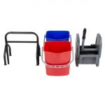 Jantex Mop Bucket & Wringer Set for Cleaning Trolley 2x 12Ltr - Image 2