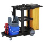 Jantex Mop Bucket & Wringer Set for Cleaning Trolley 2x 12Ltr