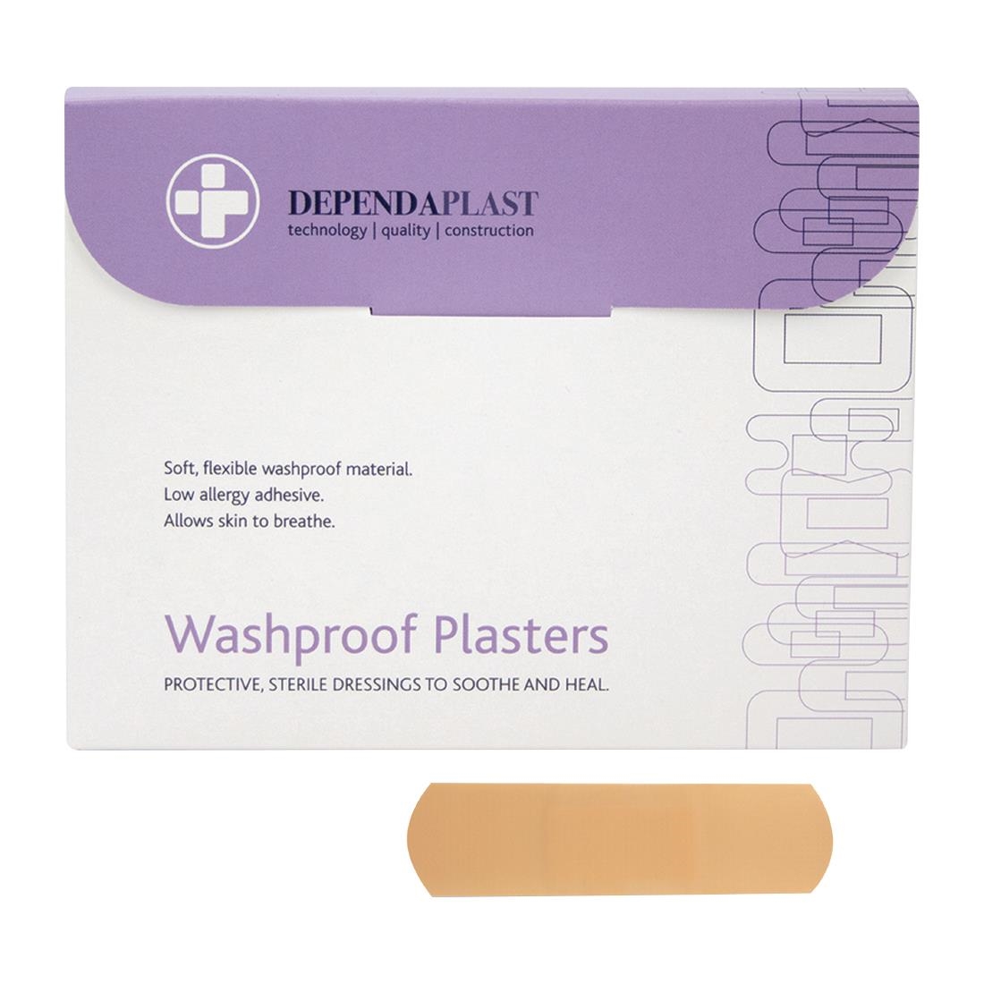 jf018_npi25-1.jpg Dependaplast Washproof Plasters 75x25mm (100 Pack) - Image 1
