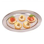 Olympia Stainless Steel Oval Serving Tray 300mm - Image 2
