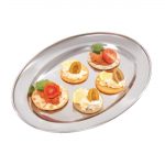 Olympia Stainless Steel Oval Serving Tray 300mm - Image 3