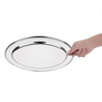 Olympia Stainless Steel Oval Serving Tray 350mm - Image 2