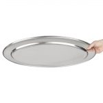 Olympia Stainless Steel Oval Serving Tray 550mm - Image 7