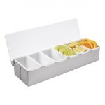 Olympia 6 Compartment Condiment Holder Stainless Steel - Image 7
