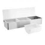 Olympia 3 Compartment Condiment Holder Stainless Steel - Image 4