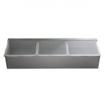 Olympia 3 Compartment Condiment Holder Stainless Steel - Image 5