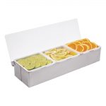 Olympia 3 Compartment Condiment Holder Stainless Steel - Image 2